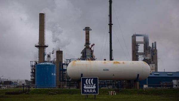 Yara said its quarterly revenue fell 38% year-on-year to $3.86 billion, reflecting lower ammonia prices,