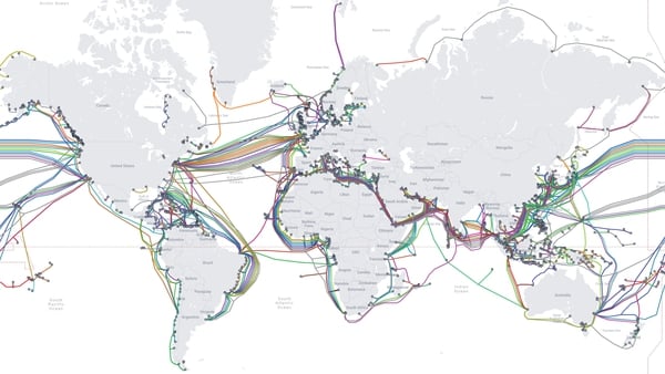 The global network of subsea cables. Source: TeleGeography