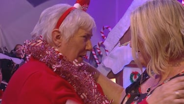 Granny Carol is surprised by her family who she hasn't seen in six years on Toy Show